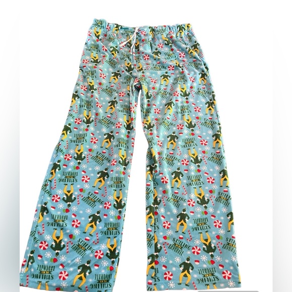 Men’s Elf lounge pants pajama bottoms colorful Smiling is my favorite - Picture 2 of 12